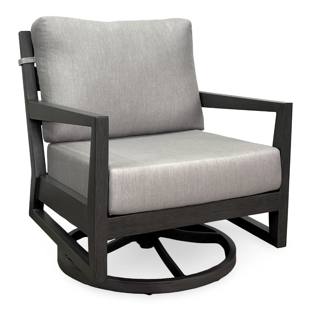 LUCIA SWIVEL ROCKER LOUNGE CHAIR, OPAL GREY