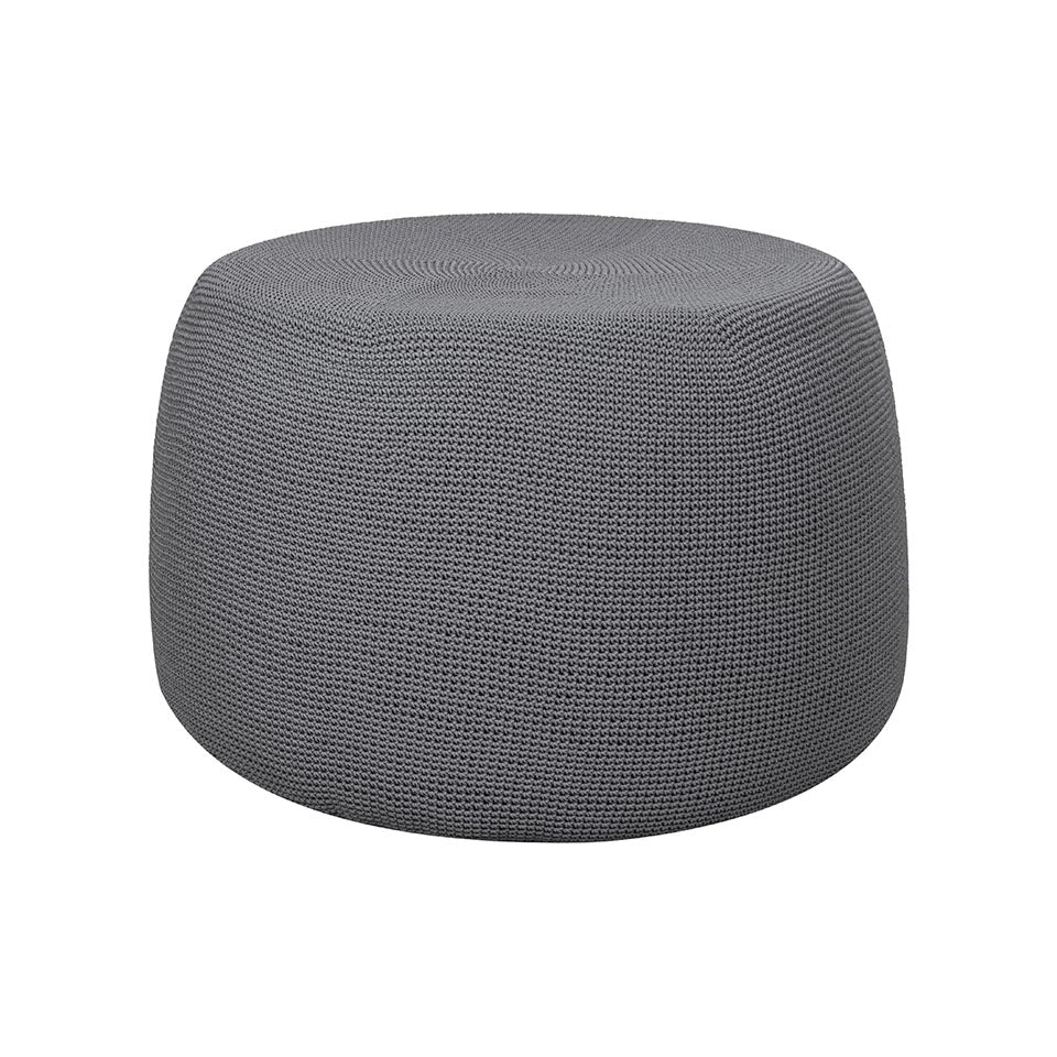 MEND MEDIUM CROCHET POUF, ANTHRACITE