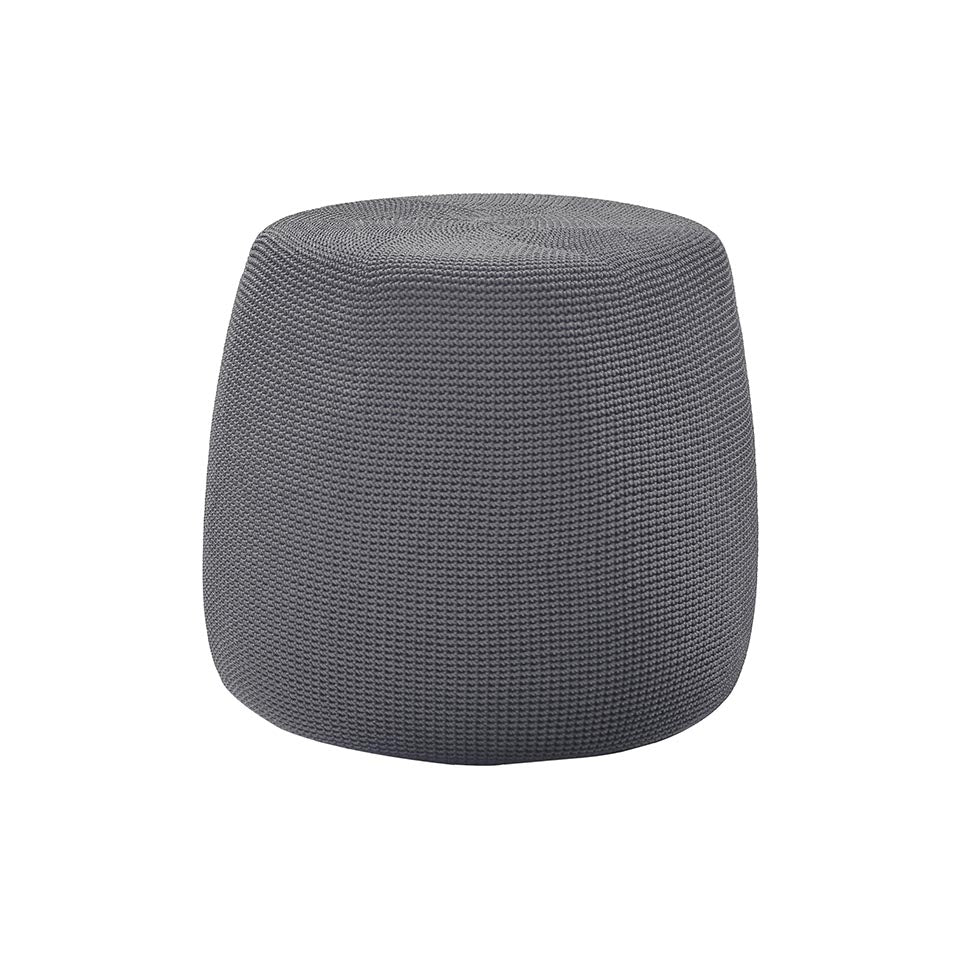 MEND SMALL CROCHET POUF, ANTHRACITE