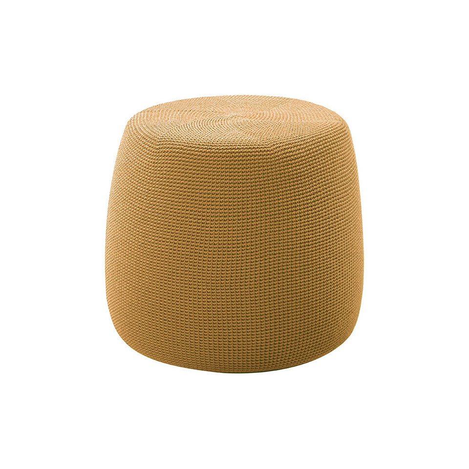 MEND SMALL CROCHET POUF, GOLD