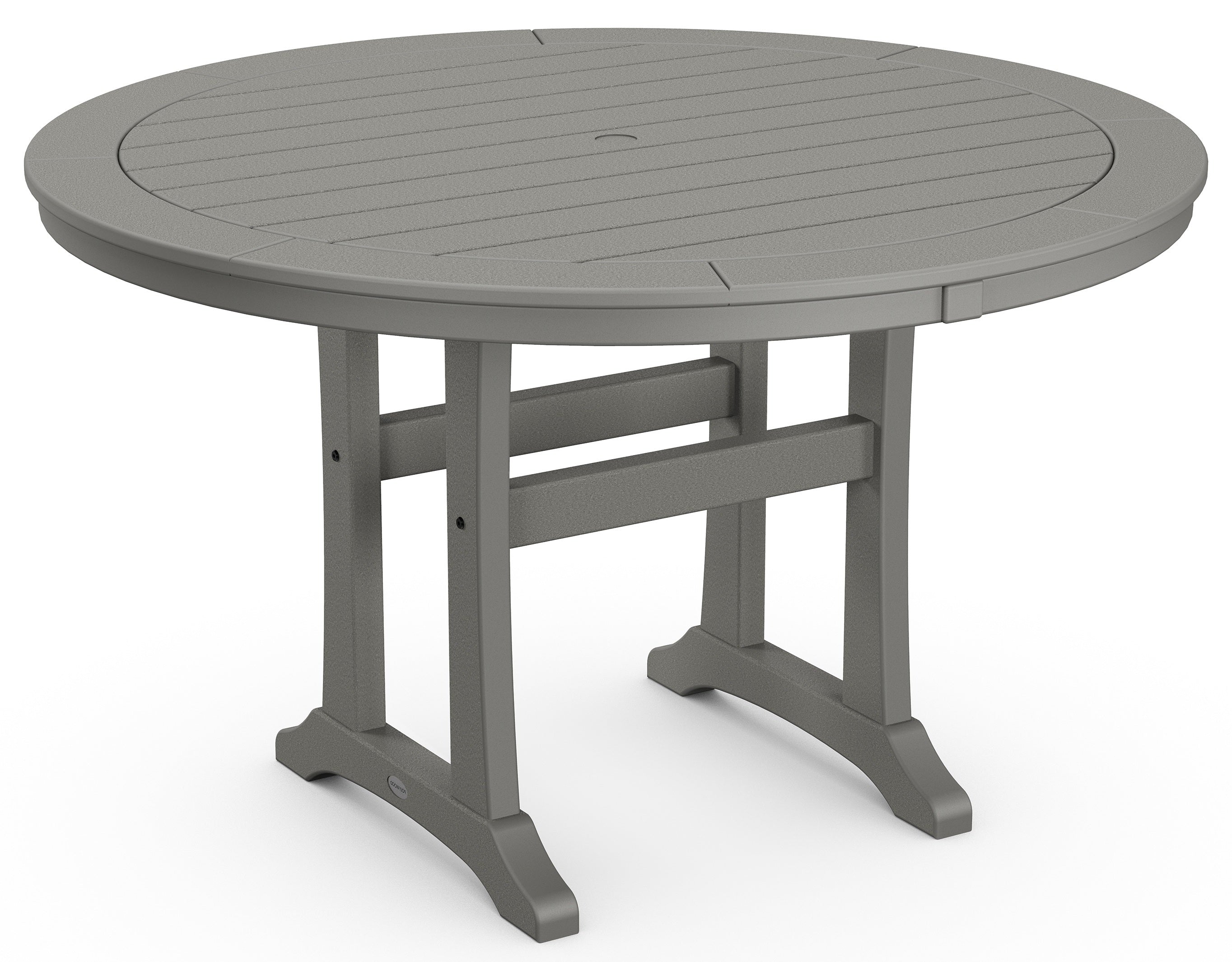 NAUTICAL 48" ROUND DINING UMBRELLA TABLE, SLATE GREY