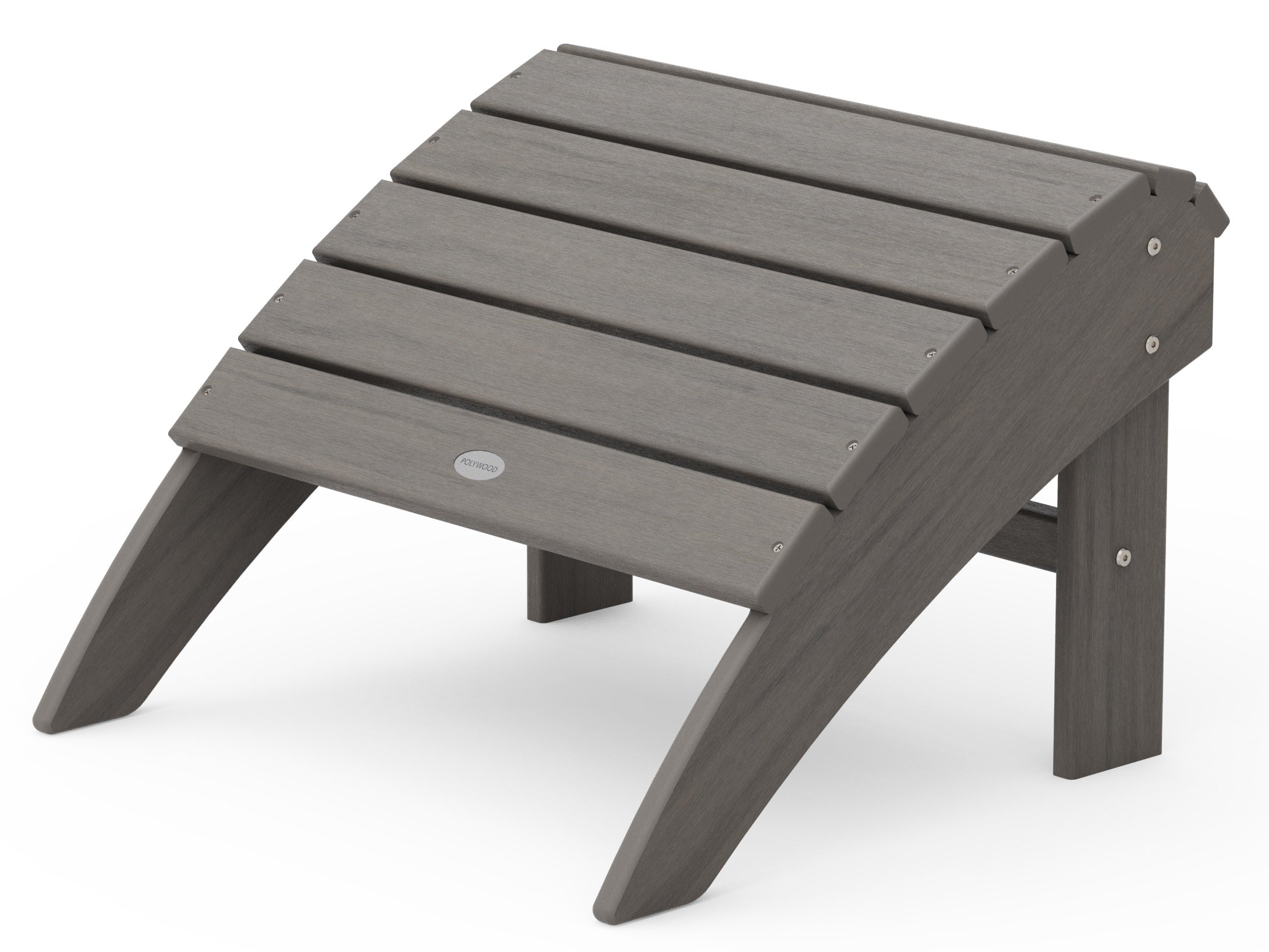 VINEYARD CURVEBACK ADIRONDACK OTTOMAN, DRIFTWOOD