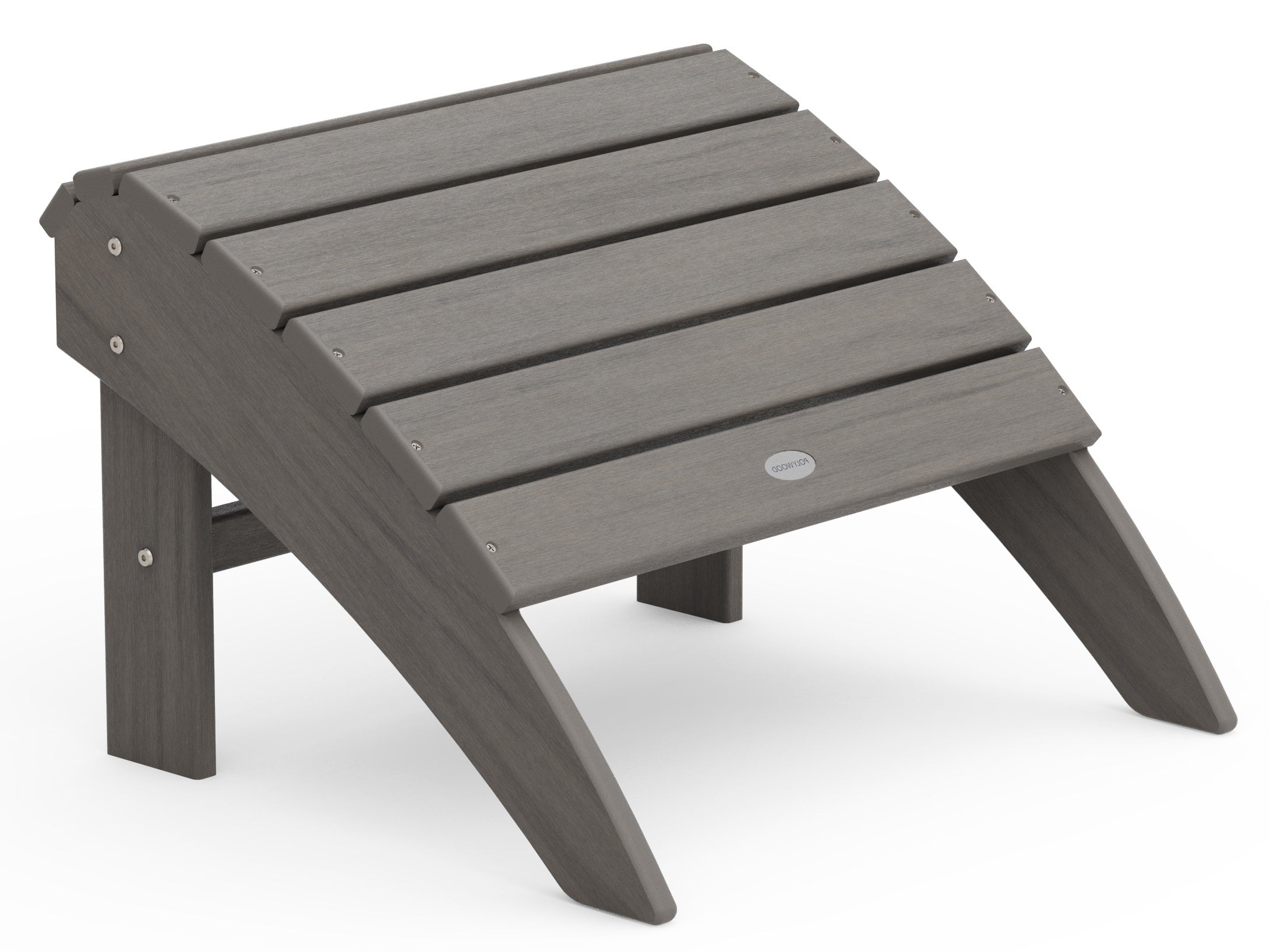 VINEYARD CURVEBACK ADIRONDACK OTTOMAN, DRIFTWOOD