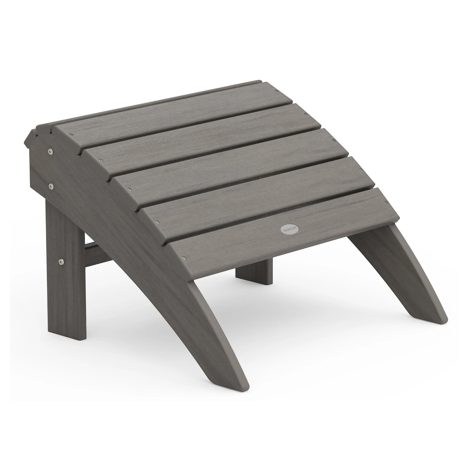 VINEYARD CURVEBACK ADIRONDACK OTTOMAN, DRIFTWOOD