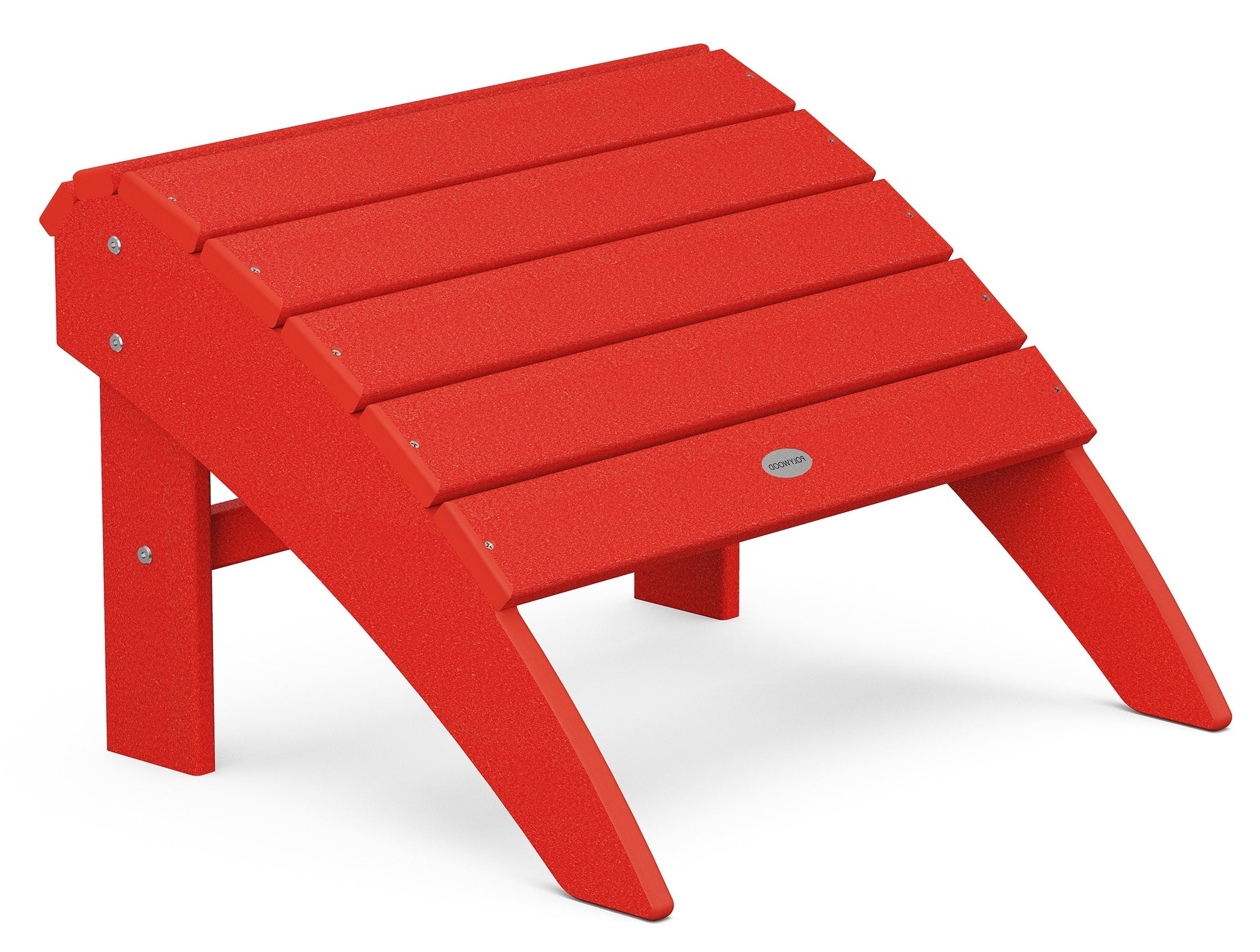 VINEYARD CURVEBACK ADIRONDACK OTTOMAN, SUNSET RED