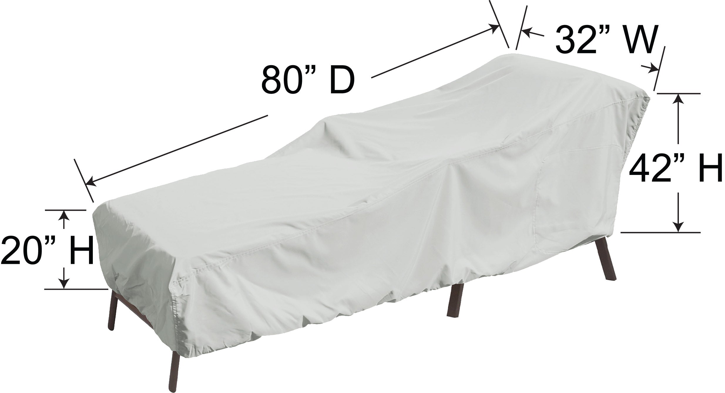 CHAISE LOUNGE PROTECTIVE COVER - 32" W X 80" D