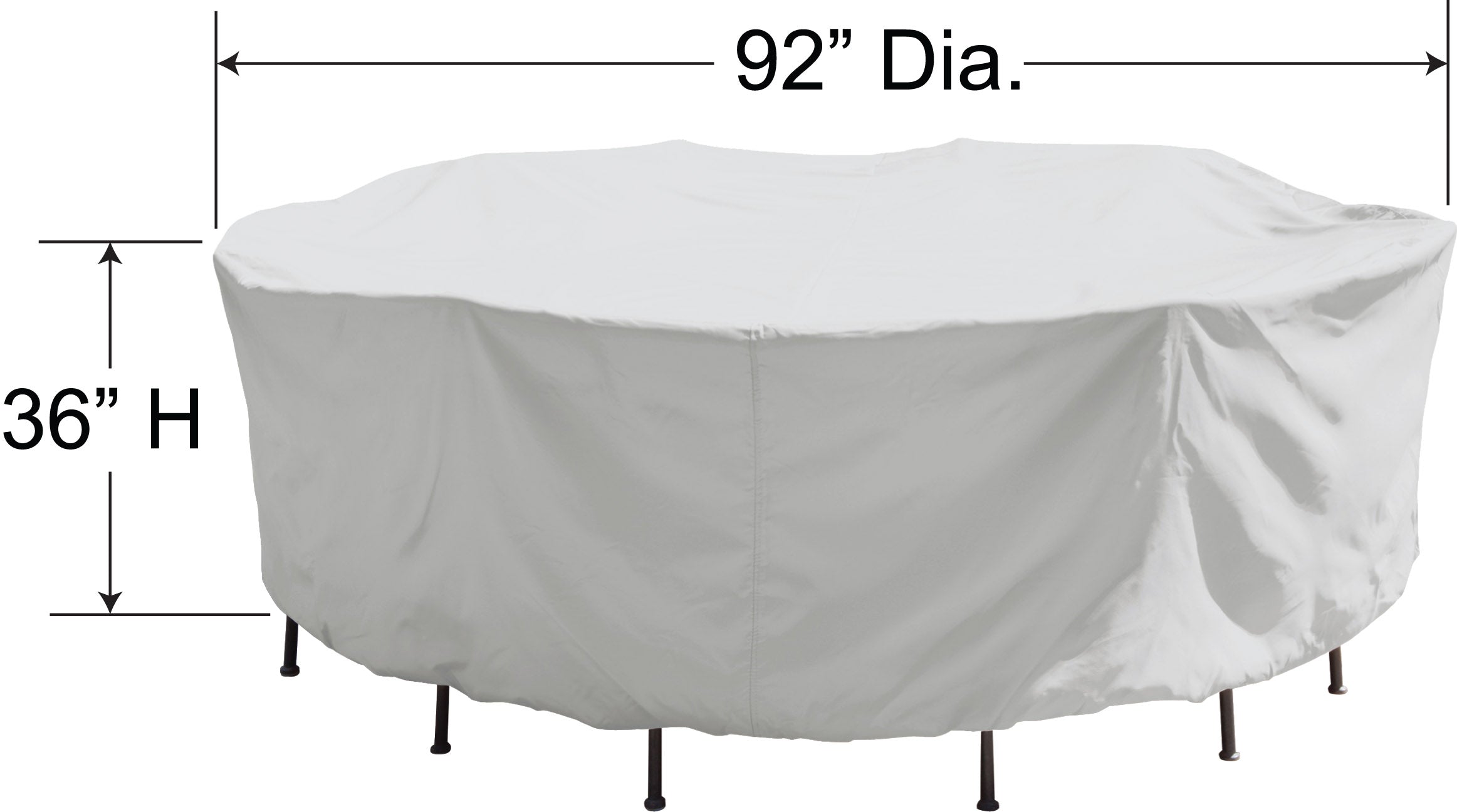 DINING GROUP PROTECTIVE COVER - MEDIUM ROUND (92" OVERALL DIAM.)