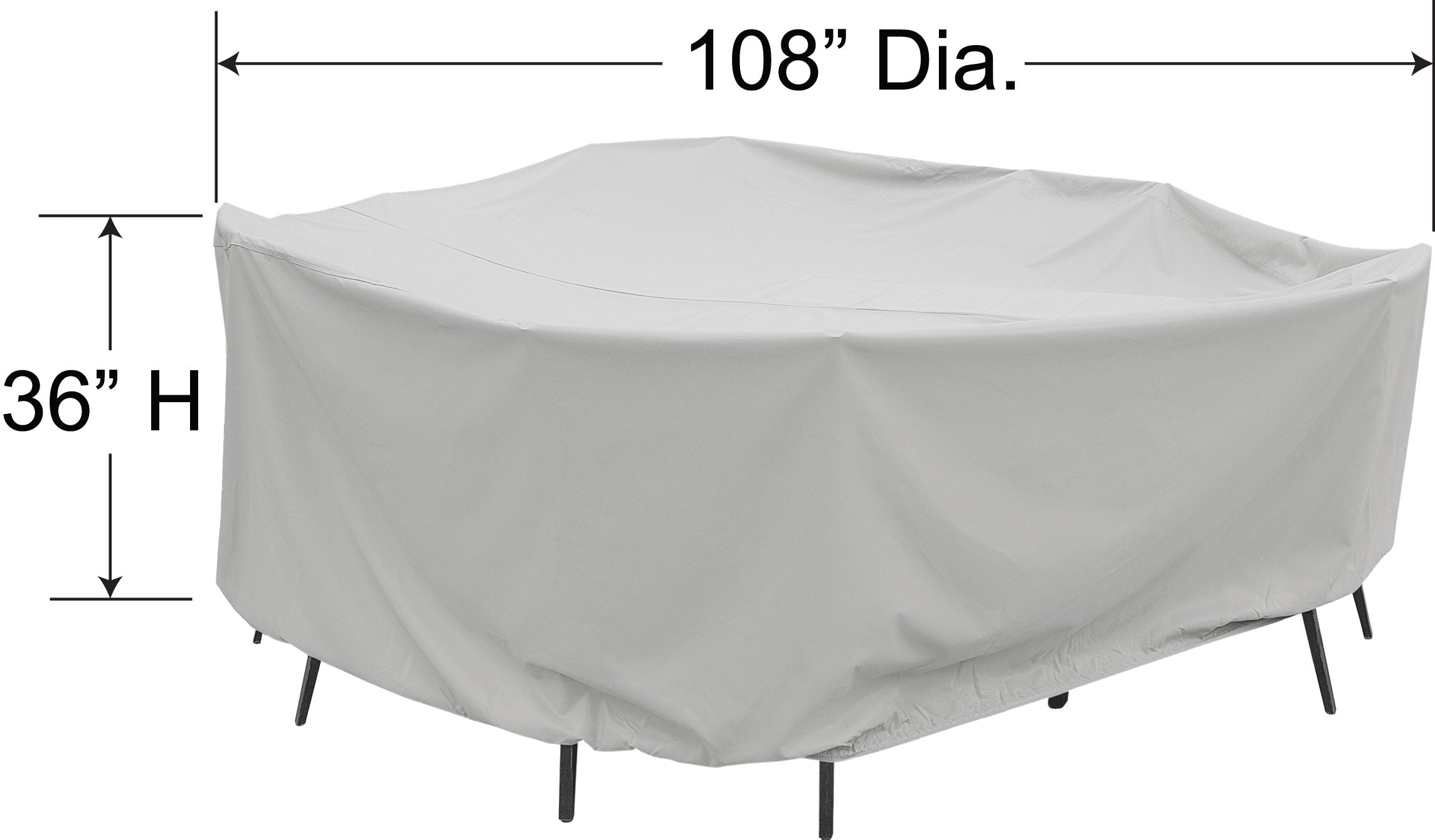 DINING GROUP PROTECTIVE COVER - LARGE ROUND (108" OVERALL DIAM.)