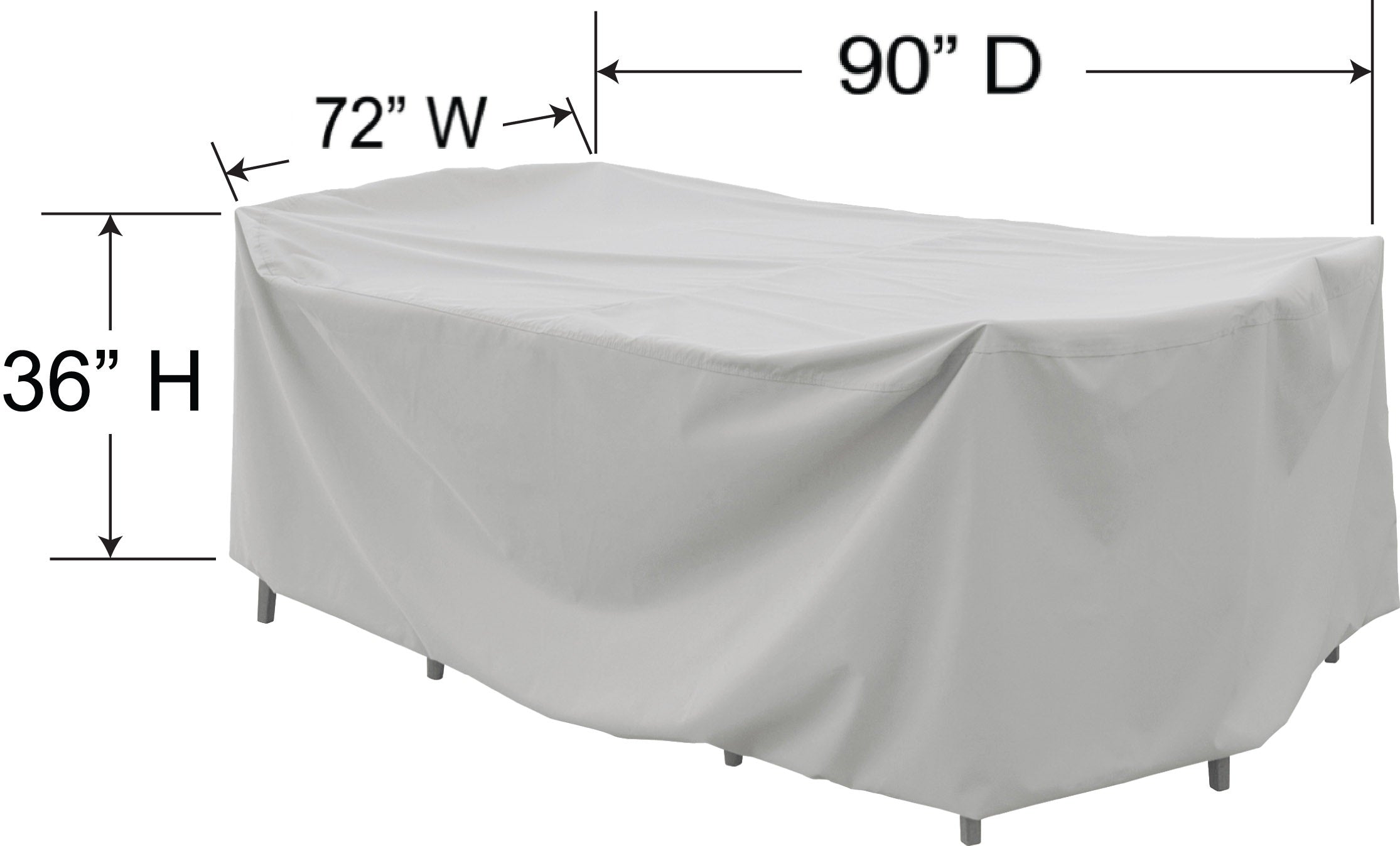 DINING GROUP PROTECTIVE COVER - SMALL OBLONG (72" W x 90" D)