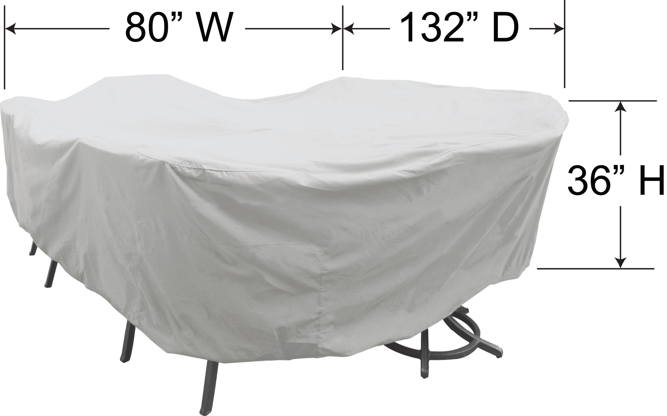 DINING GROUP PROTECTIVE COVER - LARGE OBLONG (80" W x 132" D)