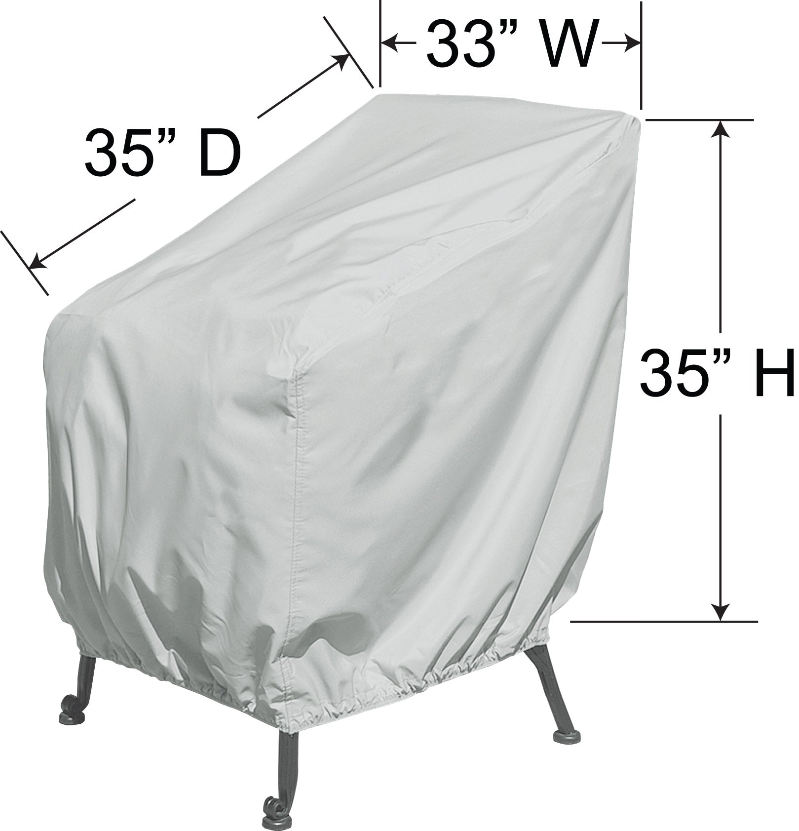 LOUNGE CHAIR PROTECTIVE COVER - 33" W x 35" D