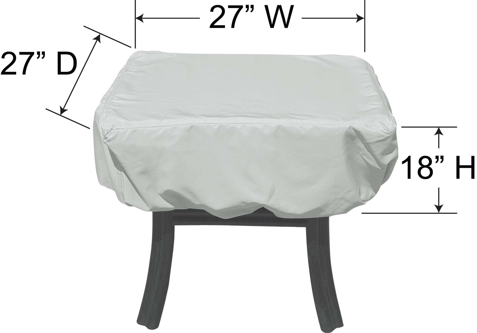 SIDE TABLE/OTTOMAN/FIRE PIT PROTECTIVE COVER - 27" SQUARE