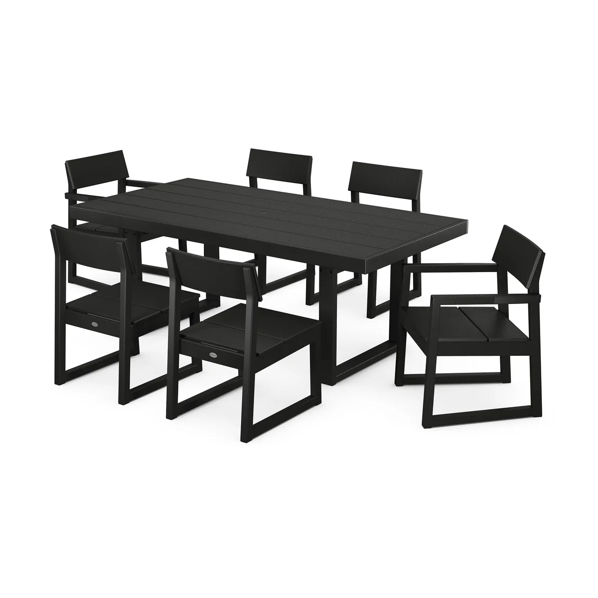 EDGE 7-PC DINING SET, BLACK