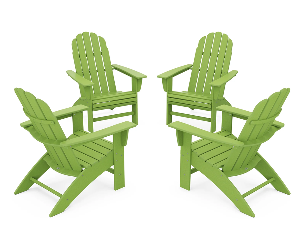 VINEYARD CURVEBACK ADIRONDACK 4-PC SET, LIME