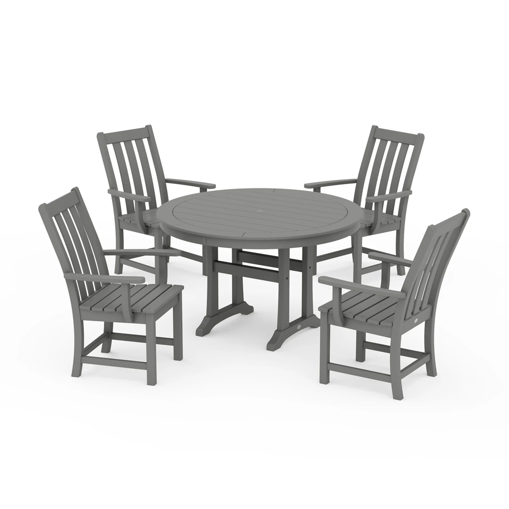 VINEYARD 5-PC DINING SET, SLATE GREY
