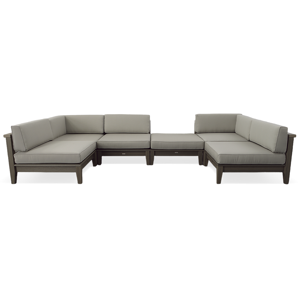 CAMBRIDGE 6 PC SECTIONAL, HEATHERED SMOKE