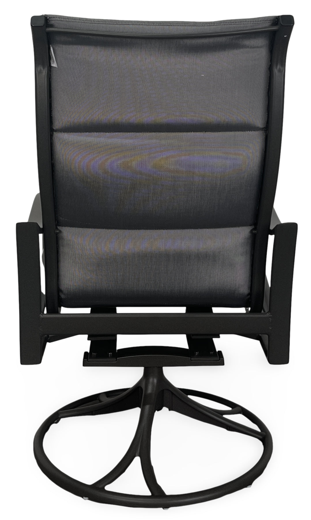 SHORELINE PADDED SLING HIGH BACK SWIVEL ROCKER, PAN. GRAPHITE