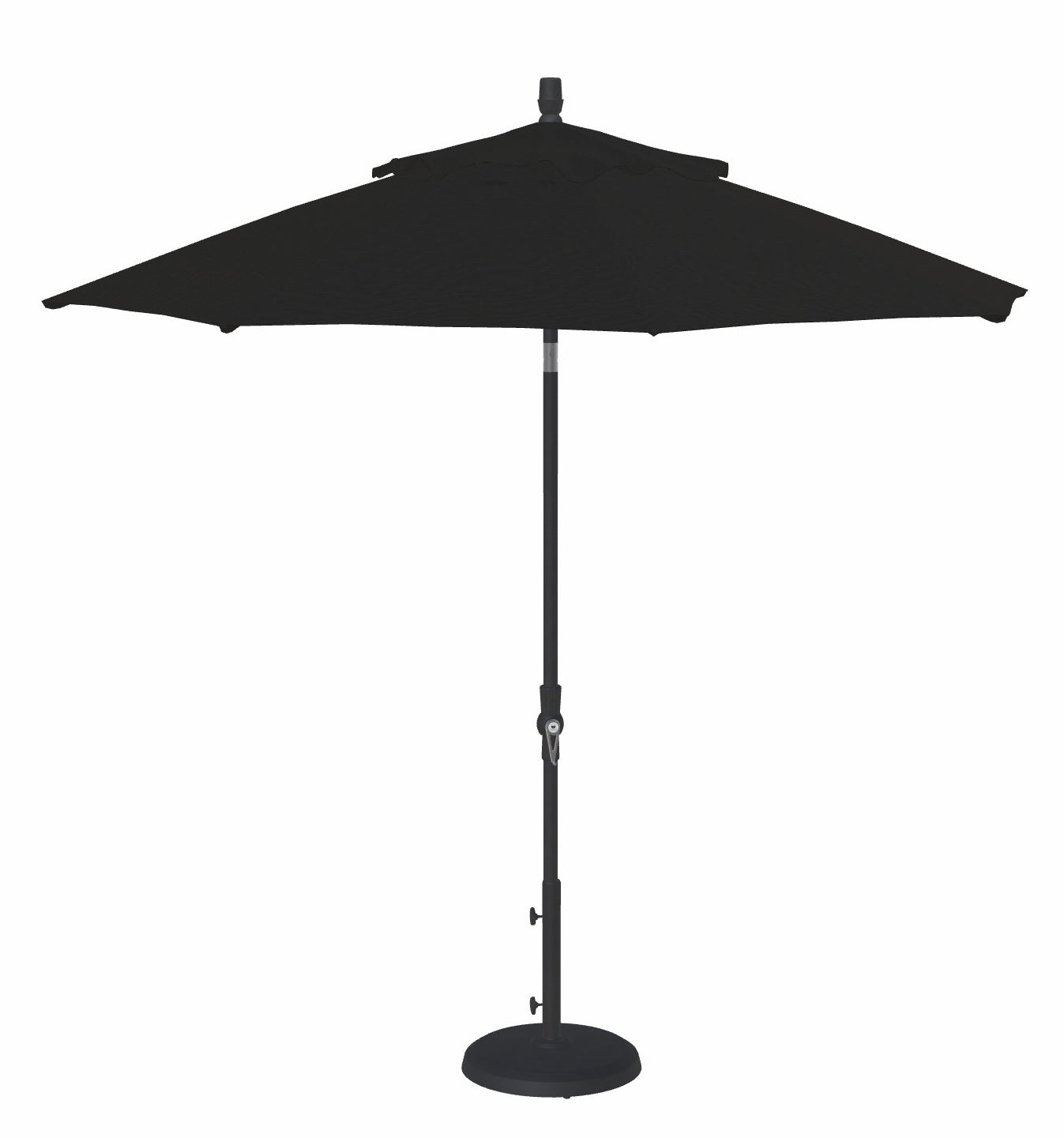 9' MARKET UMBRELLA, CANVAS COAL (BLACK FRAME)