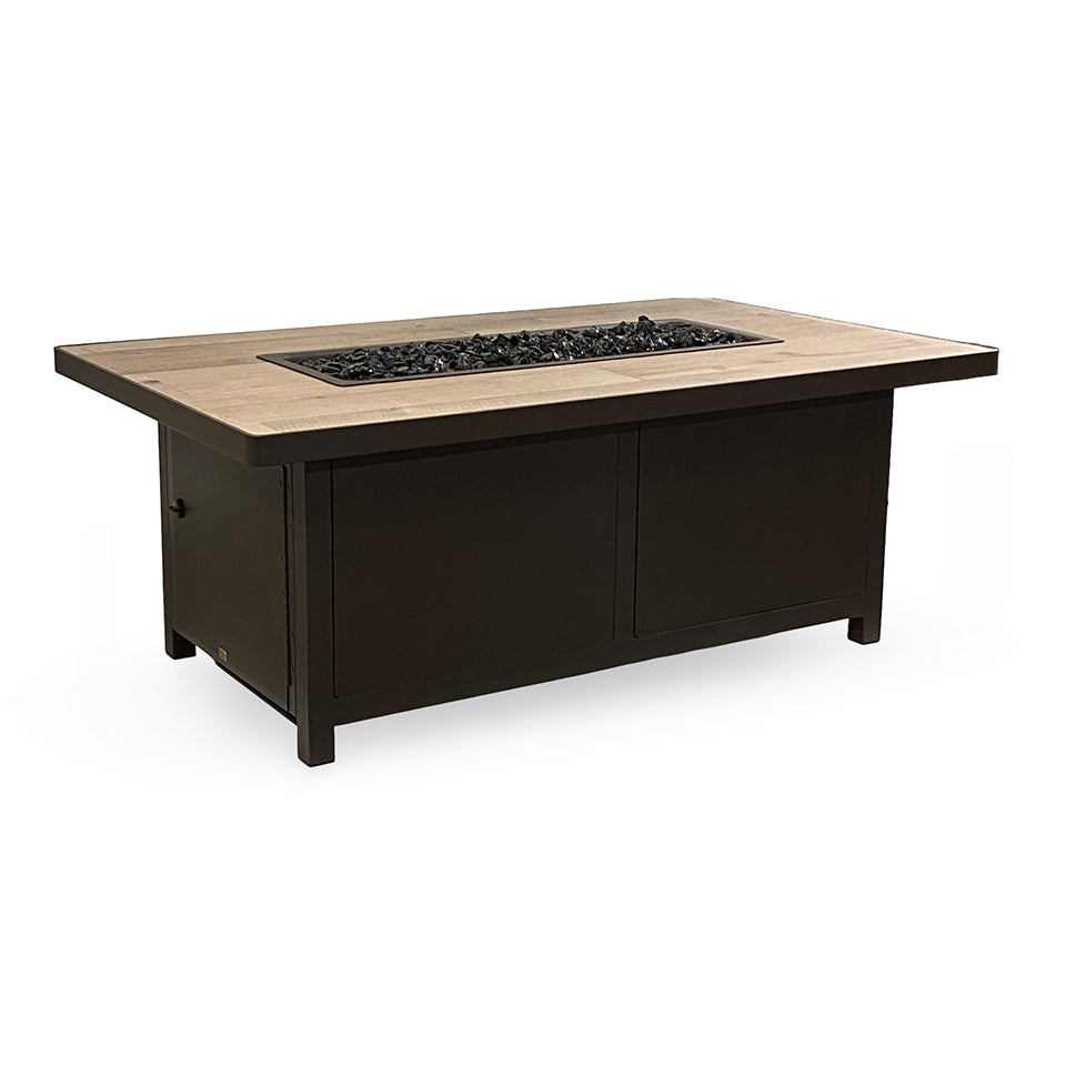 CAPRI 50" x 30" RECTANGLE OCCASIONAL HEIGHT FIRE TABLE, BUCKSKIN