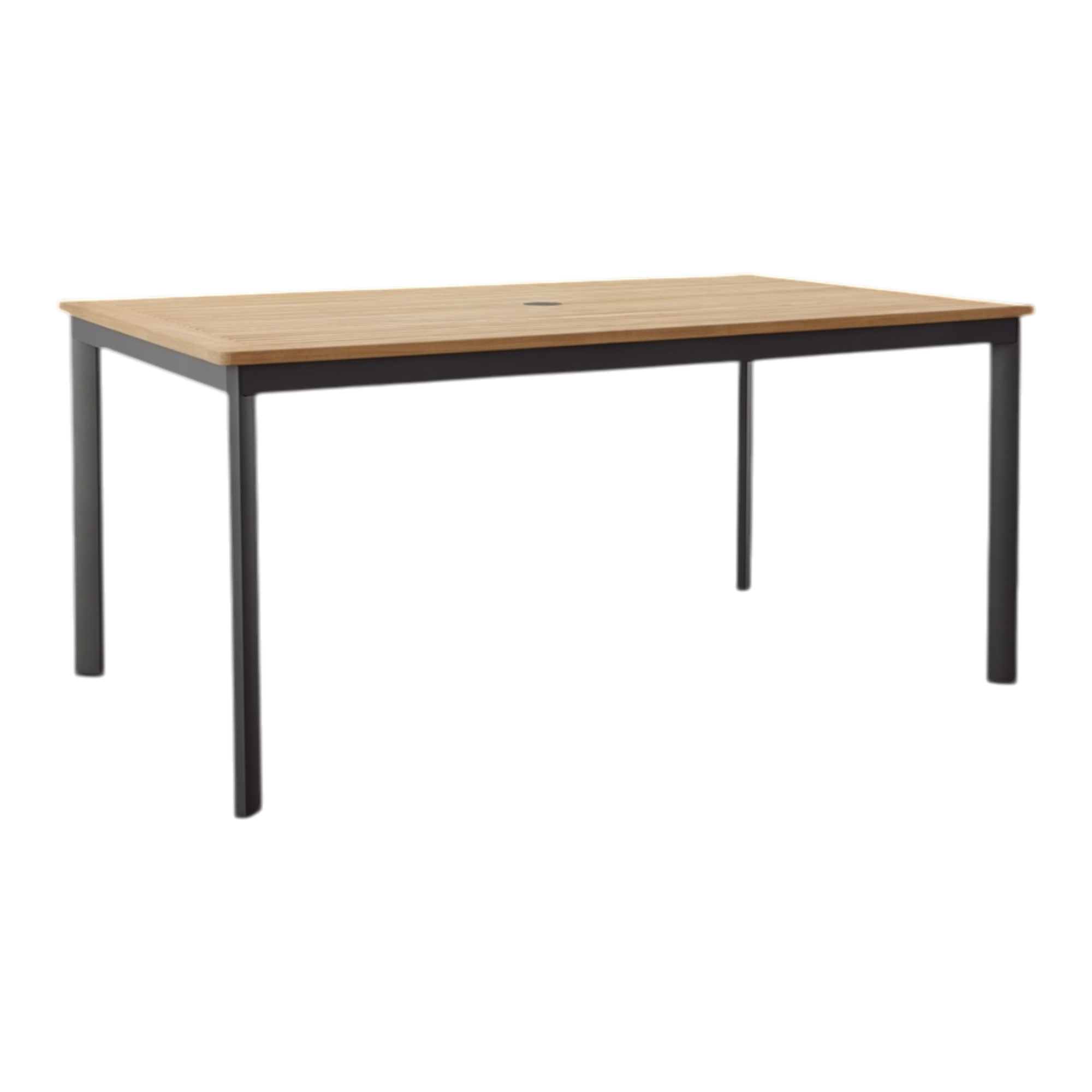 METZ 63" DINING TABLE, TEAK TOP