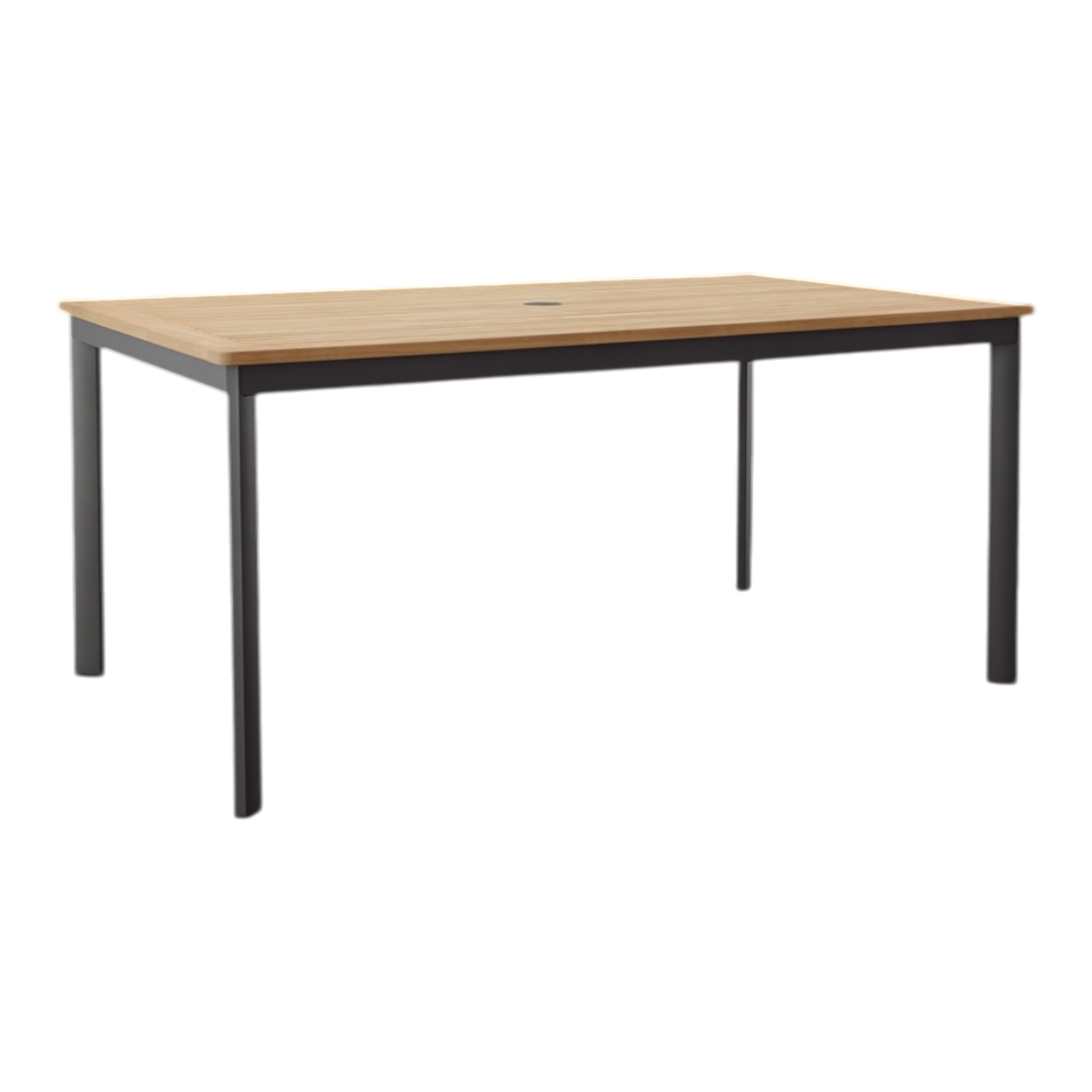 METZ 63" DINING TABLE, TEAK TOP
