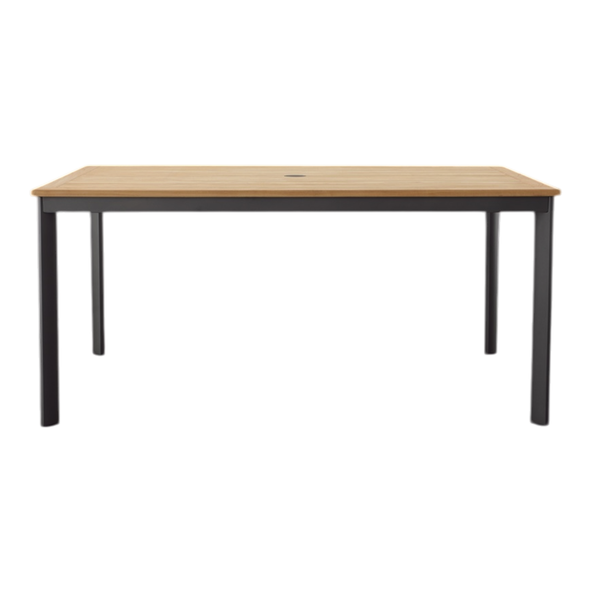 METZ 63" DINING TABLE, TEAK TOP