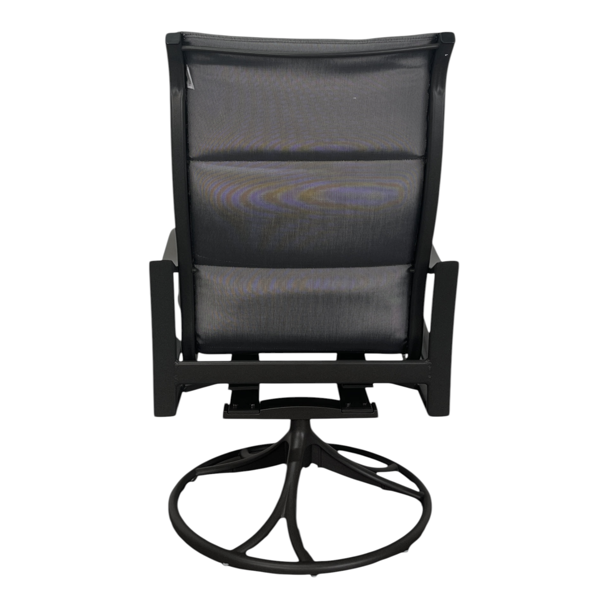 SHORELINE PADDED SLING HIGH BACK SWIVEL ROCKER, PAN. GRAPHITE