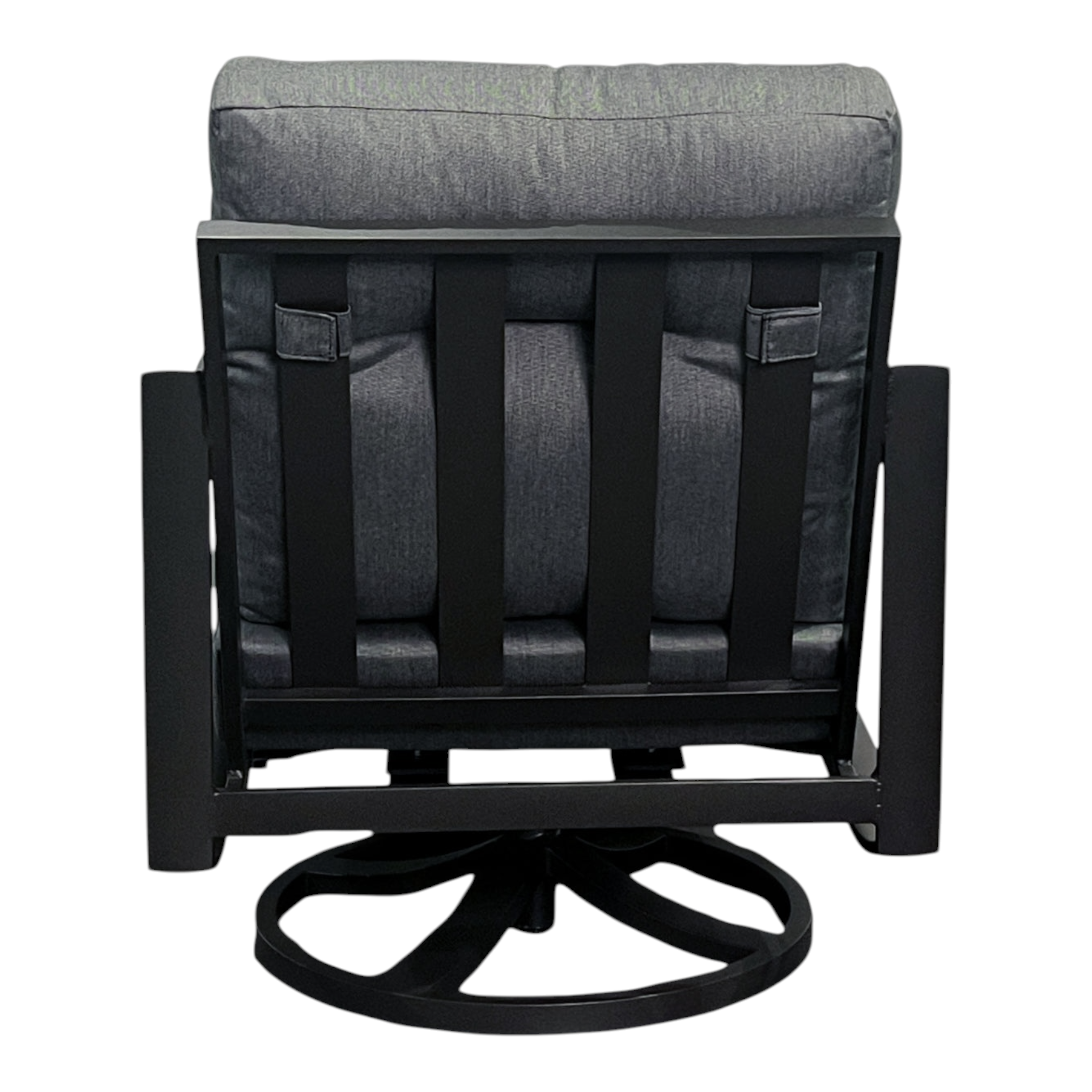 KENZO CUSHION SWIVEL LOUNGE CHAIR, PANAMA GRAPHITE