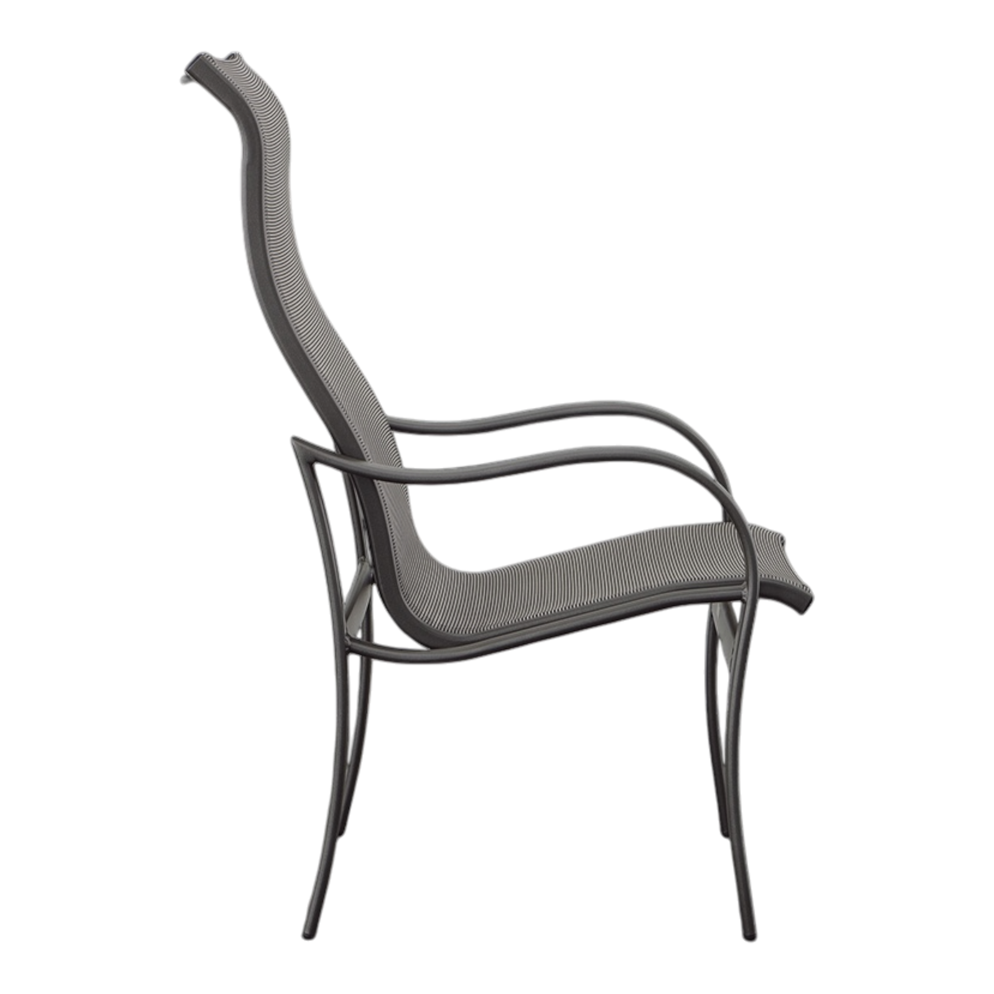 SHORELINE SLING HIGH BACK DINING CHAIR, GRAPHITE