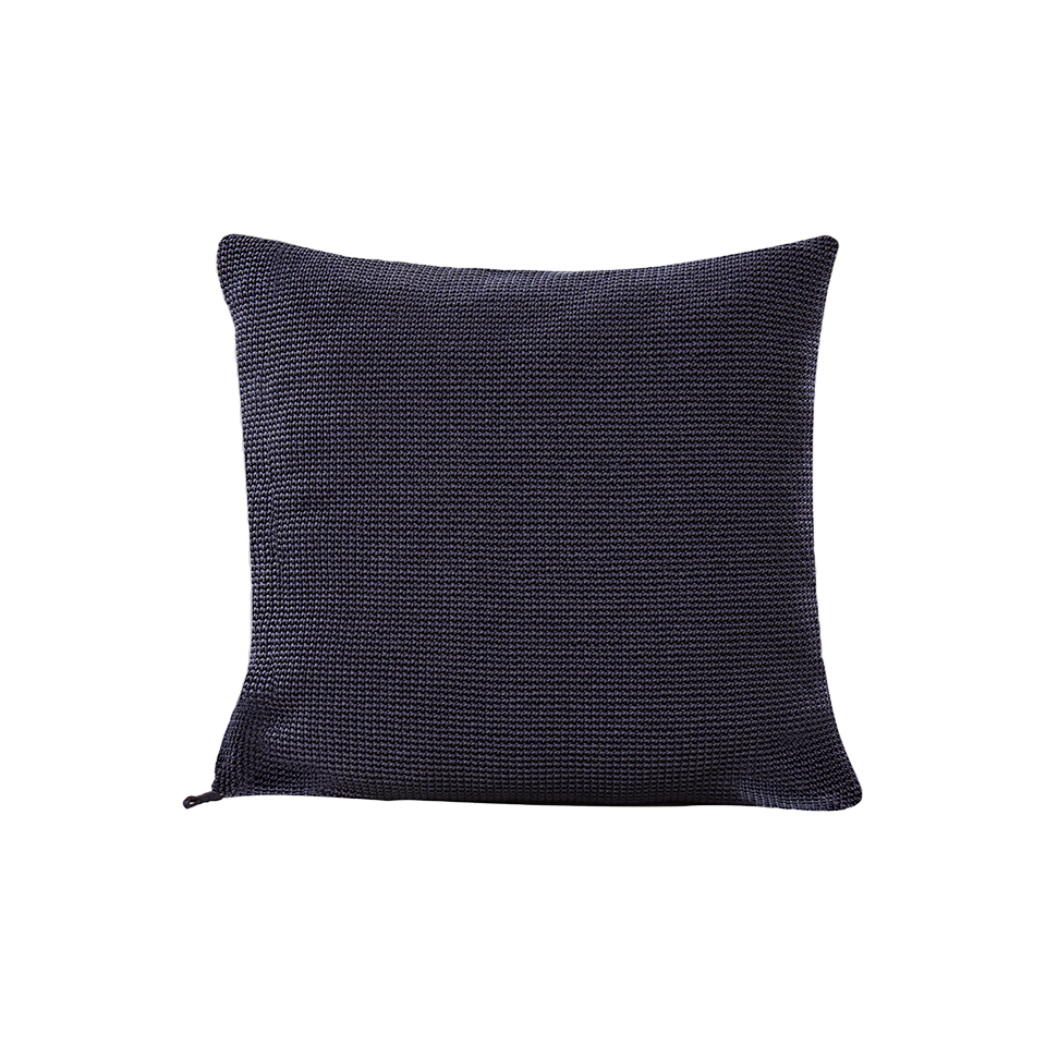 MEND 24" CROCHET PILLOW, NAVY