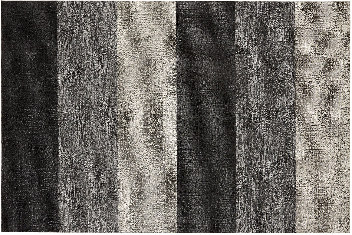 MARBLED STRIPE SHAG UTILITY MAT, SALT & PEPPER