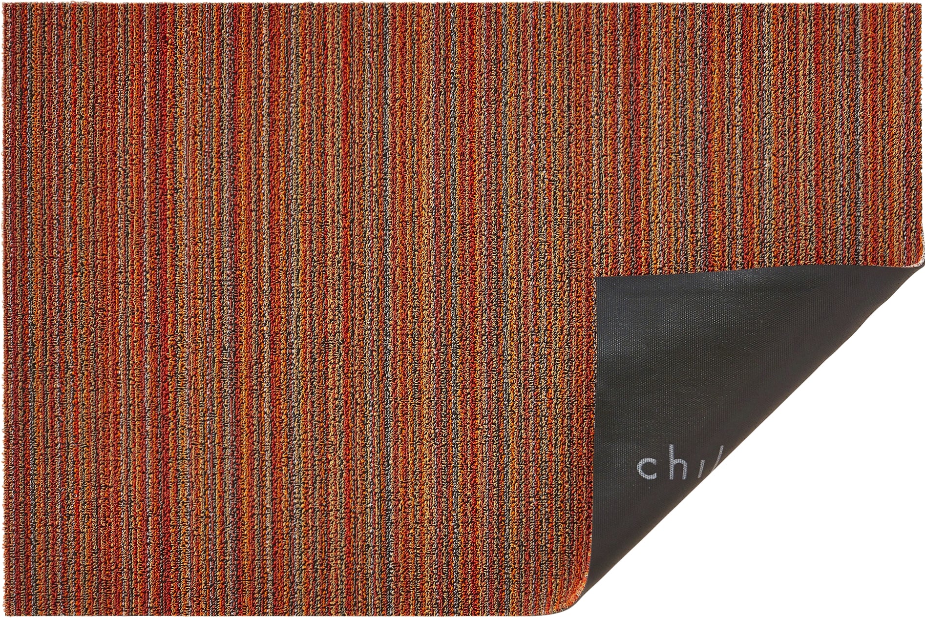 SKINNY STRIPE SHAG UTILITY MAT, ORANGE