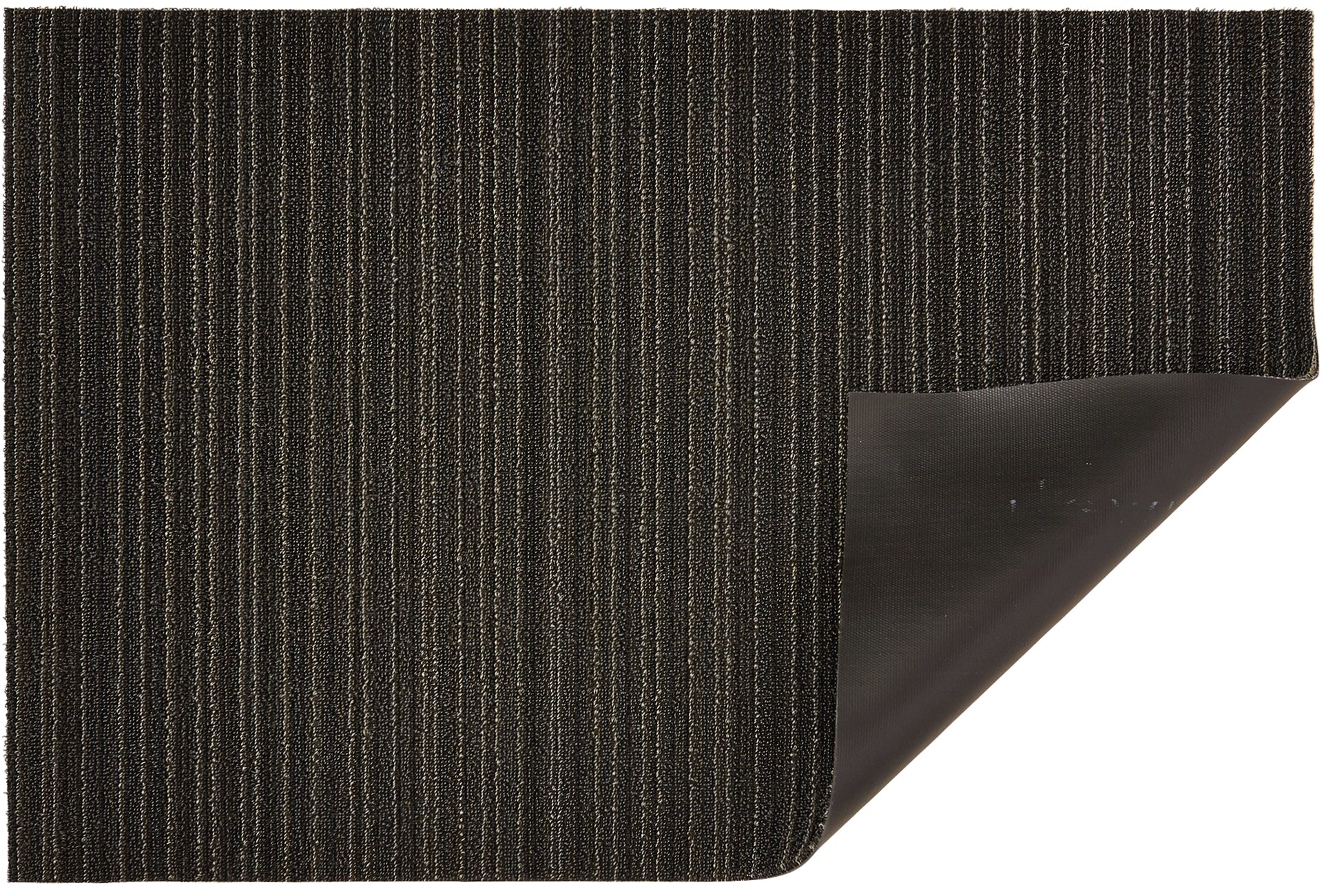 SKINNY STRIPE SHAG UTILITY MAT, STEEL
