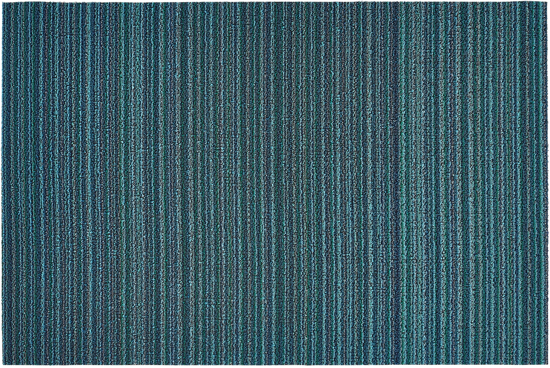 SKINNY STRIPE SHAG UTILITY MAT, TURQUOISE