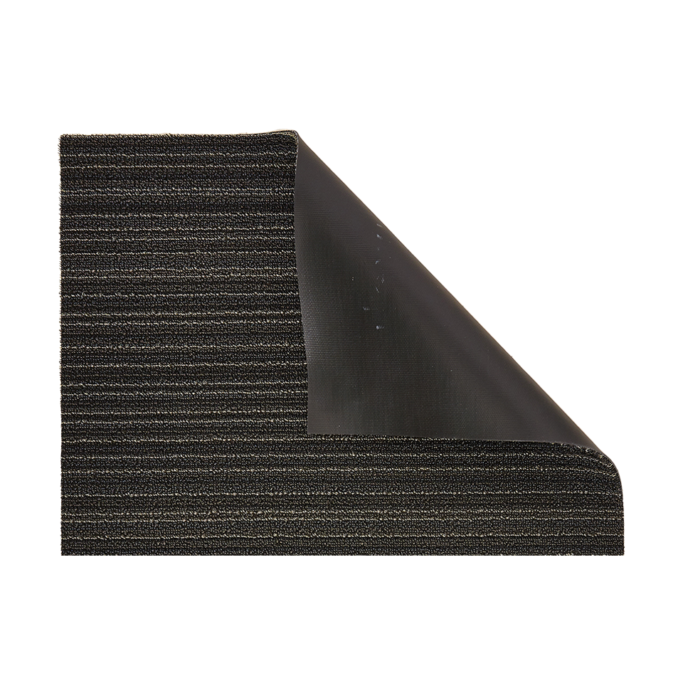 SKINNY STRIPE SHAG MAT, STEEL