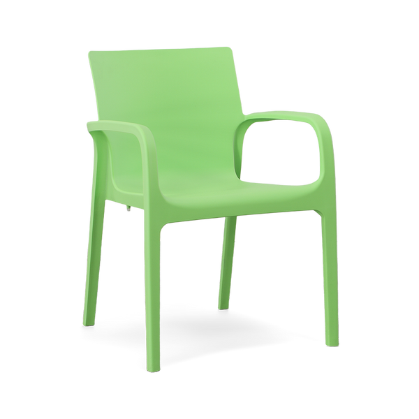 Alissa Stackable Arm Chair, Green | Summer House Patio