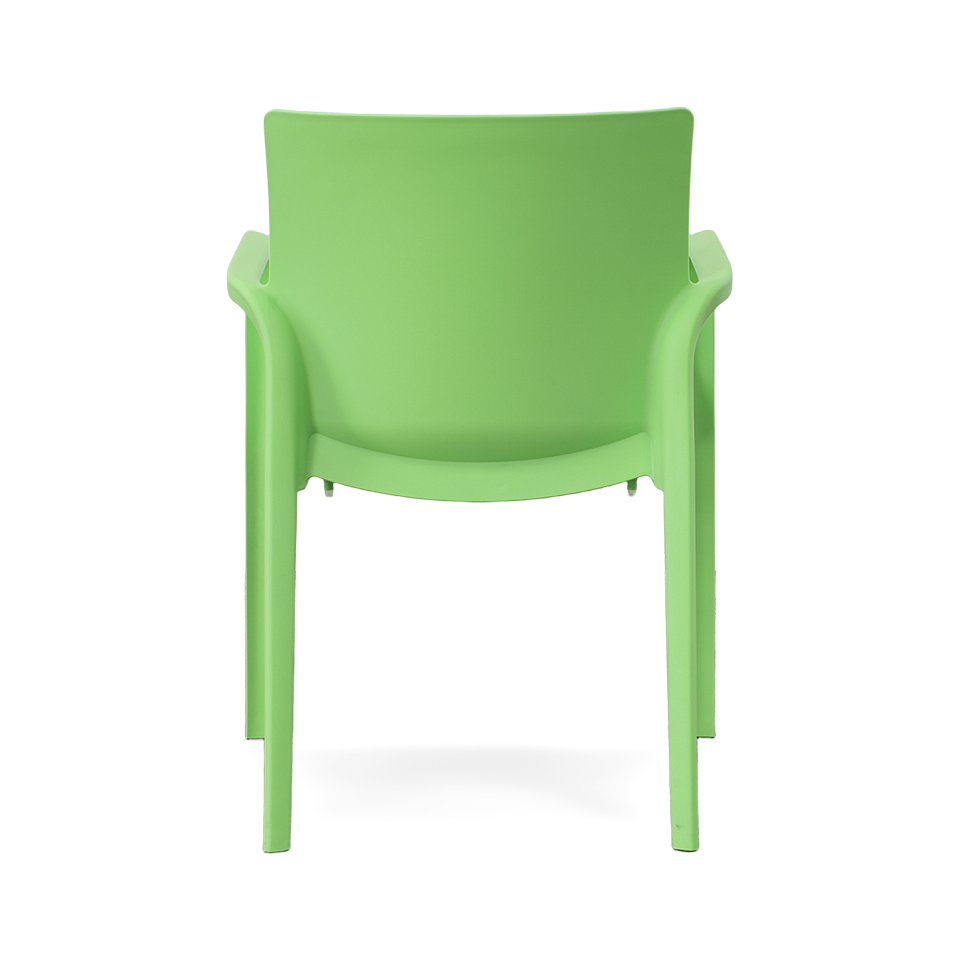 ALISSA STACKABLE ARM CHAIR, GREEN