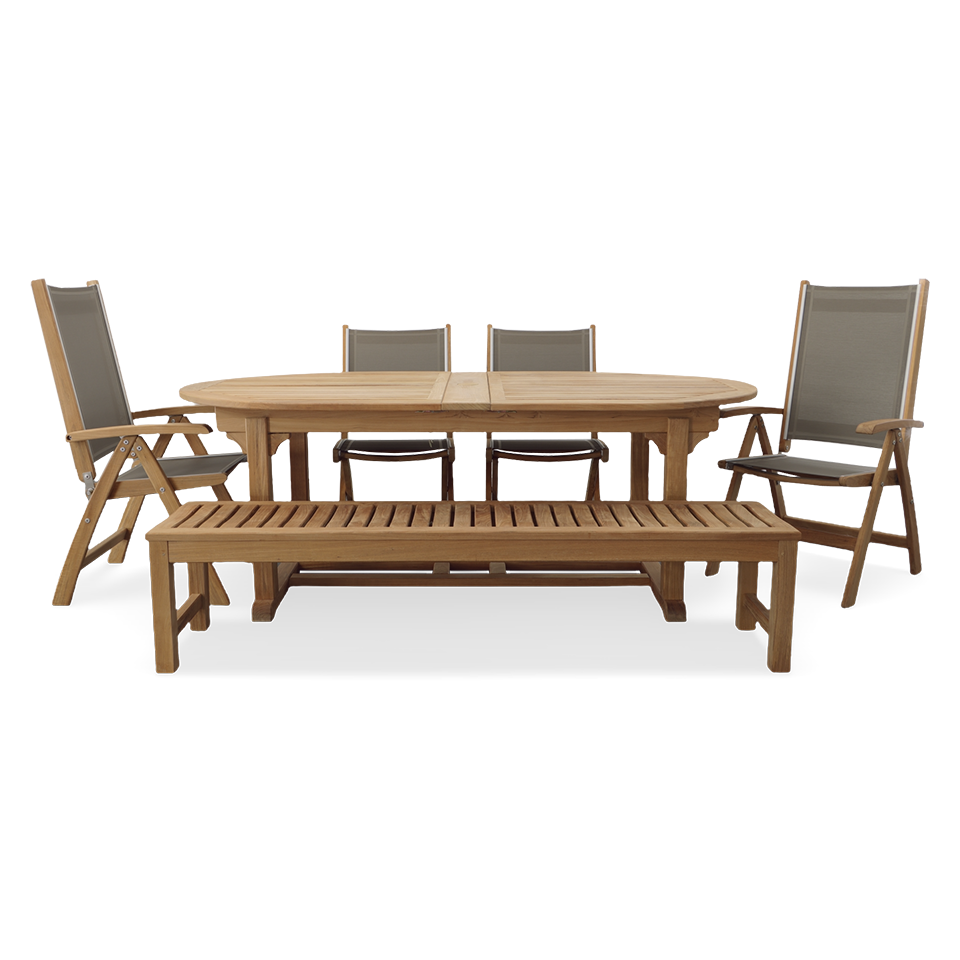 ESSEX 114" OVAL EXTENSION DINING TABLE