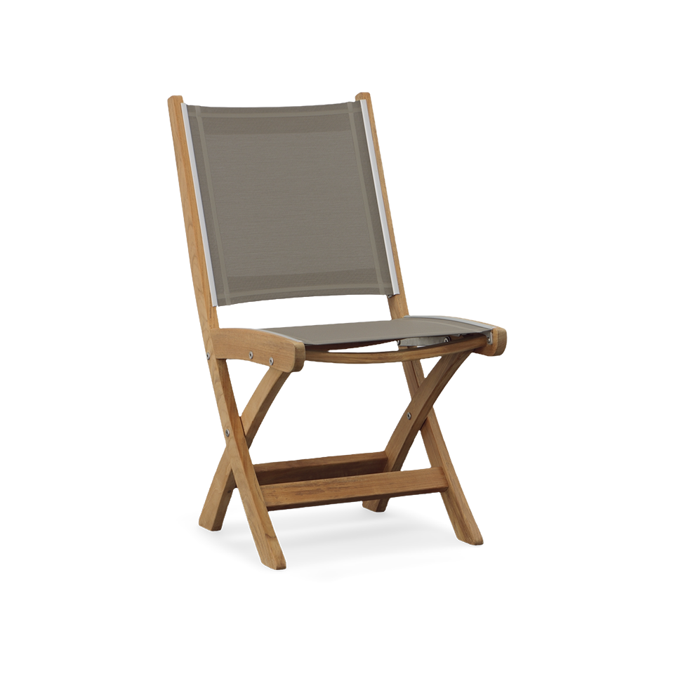 ST. TROPEZ FOLDING SIDE CHAIR, SLATE