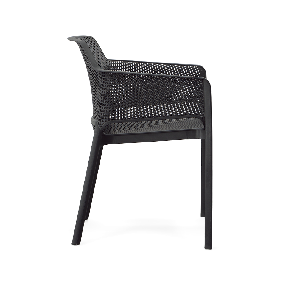 NET STACKING ARM CHAIR, ANTHRACITE