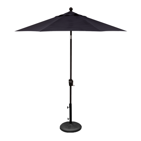 garden treasures navy market 7.5-ft round patio umbrella 7.5' Market Umbrella, Navy