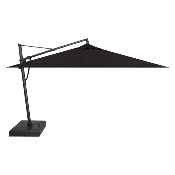 bambrella patio umbrella black rectangular 10' x 13' Rectangle Cantilever Umbrella, Black