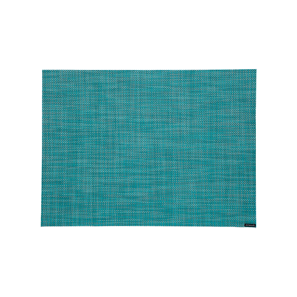 MINI BASKETWEAVE RECTANGLE PLACEMAT, TURQUOISE